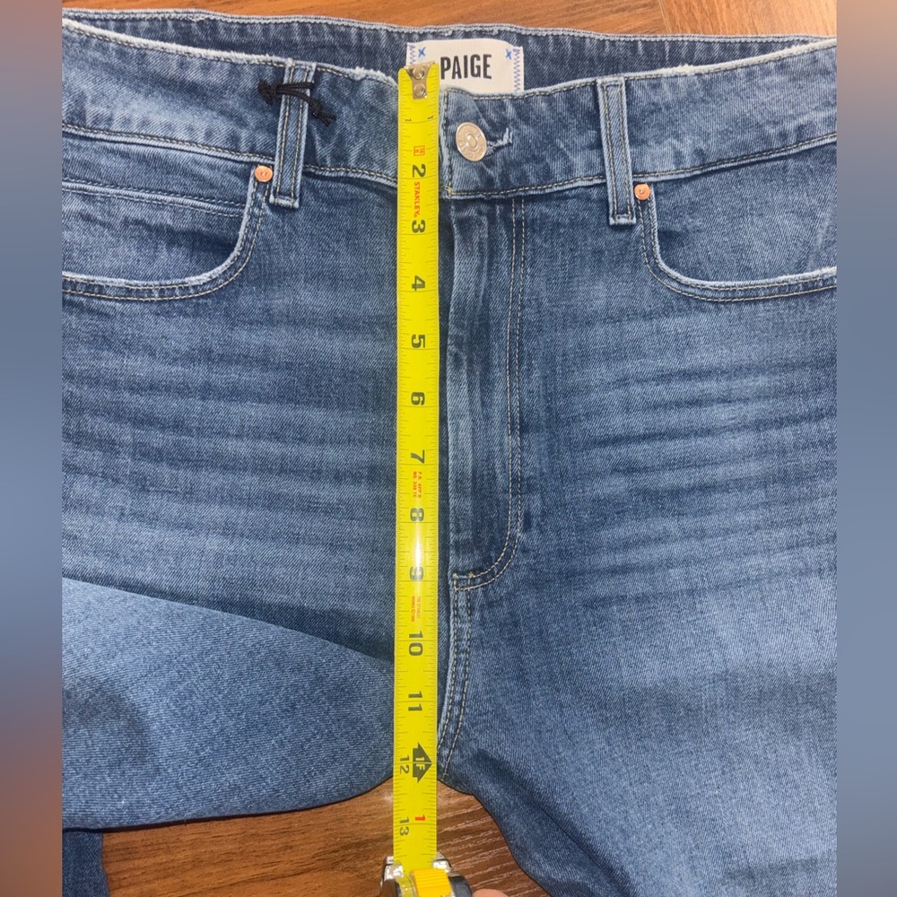 NWT Paige Sasha high-rise, wide leg jeans, medium wash 32 - Picture 13 of 14